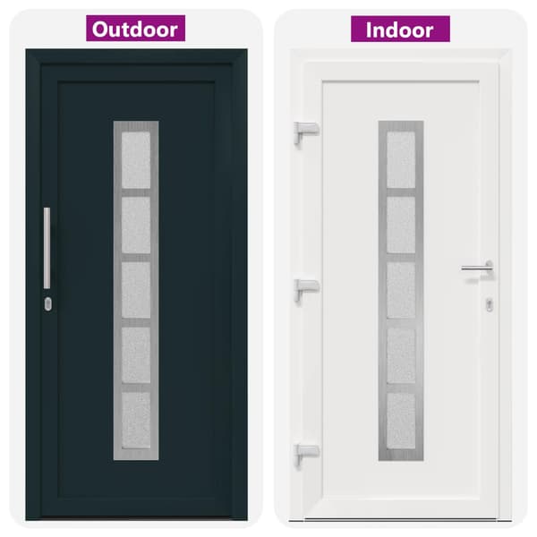Framdörr Antracit 98 x 208 cm PVC