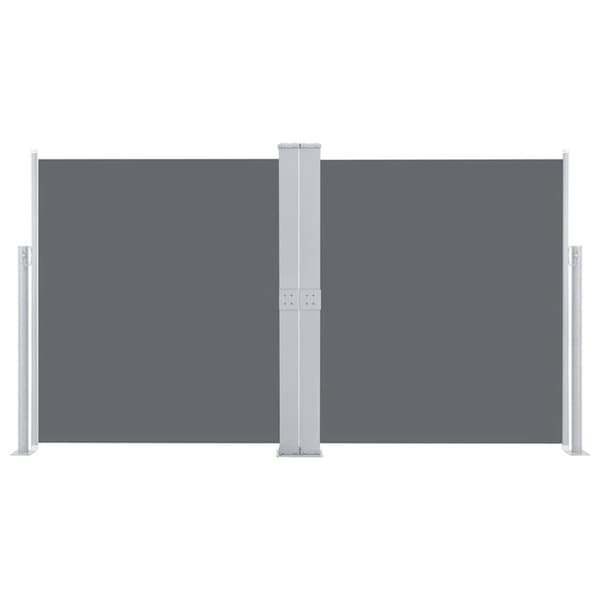 Infällbar sidomarkis antracit 140x600 cm