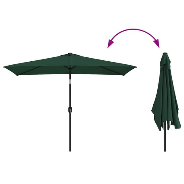 Parasoll 200 x 300 cm grön rektangulär
