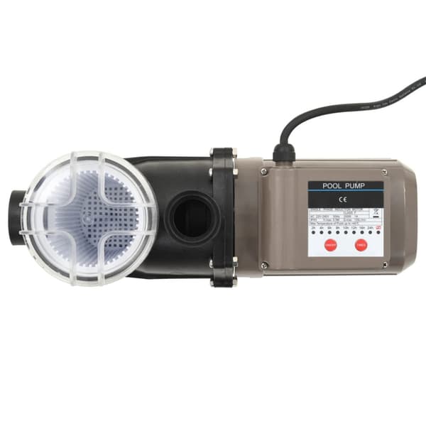 Poolpump med timer svart 0,25 HK 8000 L/tim