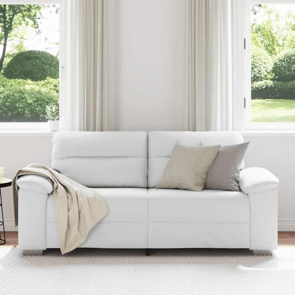 2-sitssoffa vit 180x81x84 cm konstläder