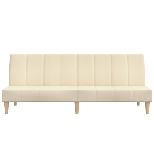 Bäddsoffa 2-sits gräddvit tyg