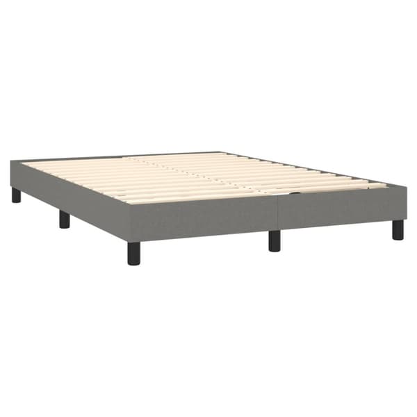 Boxspring-sängram mörkgrå 140x190 cm tyg