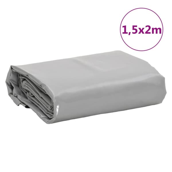 Presenning grå 1,5x2 m 650 g/m²