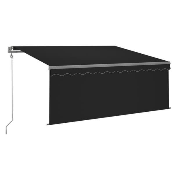 Automatiserad markis vindsensor rullgardin LED 3x2,5m antracit