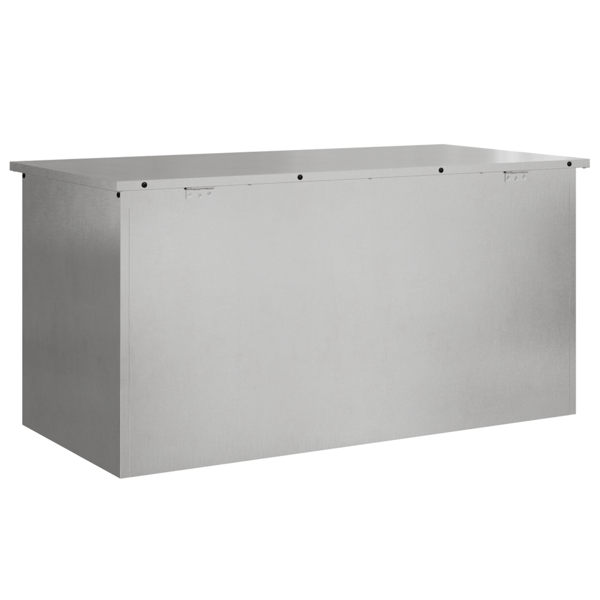 Utomhusförvaringslåda Silver 100 x 50,5 x 50 cm Stål