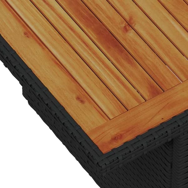Trädgårdsoffset 6 st Svart Poly rattan