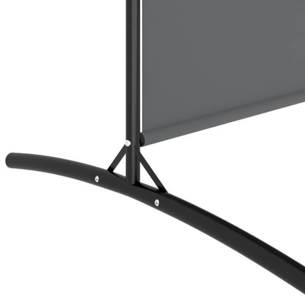 Rumsavdelare 4 paneler antracit 346x180 cm tyg