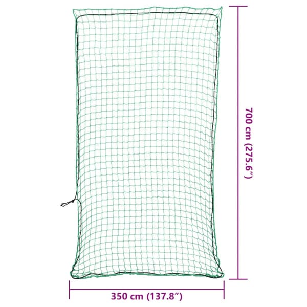 Lastnät med elastiskt rep grön 7x3,5 m PP