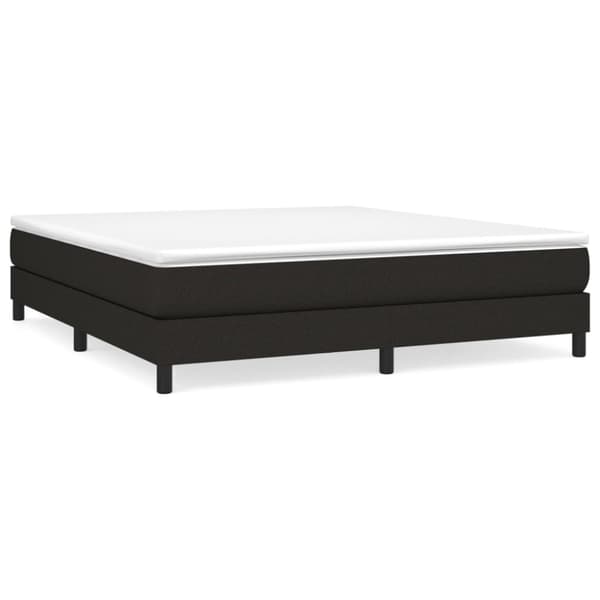 Boxspring-sängram svart 180x200 cm tyg