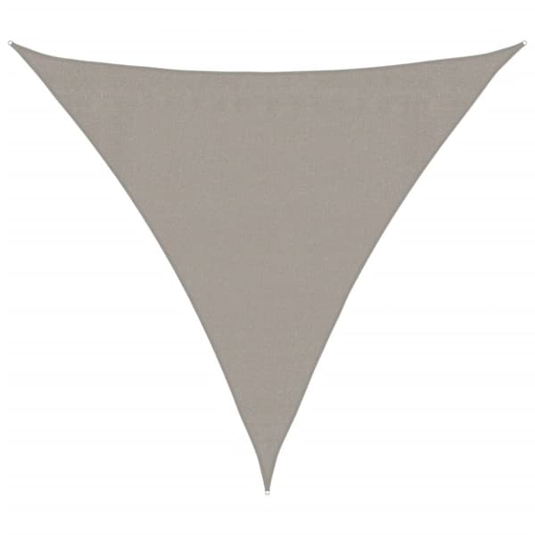Solsegel 160 g/m² triangulär ljusgrå 3,6x3,6x3,6 m HDPE