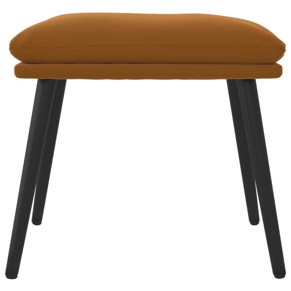 Fotpall brun 45x29,5x35 cm sammet