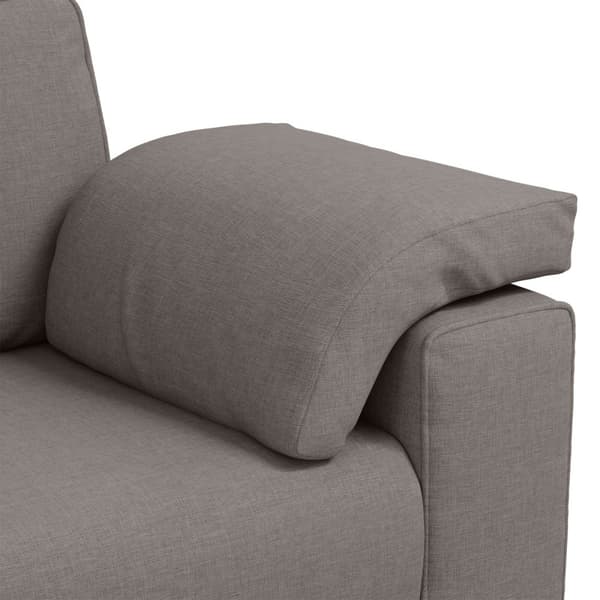 3-Sits soffa Taupe 220 cm tyg