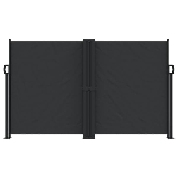 Infällbar sidomarkis svart 140x1200 cm