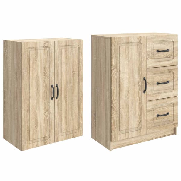 Skåpset 2 pcs Sonoma-ek Konstruerat trä