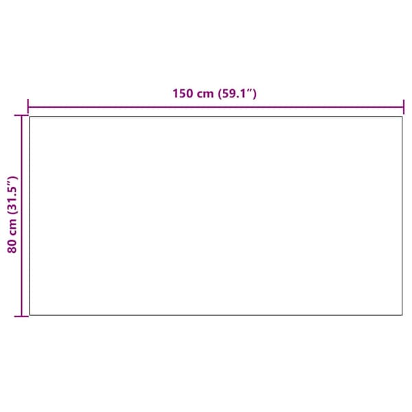 Matta-runner Antracit 80 x 150 cm tyg