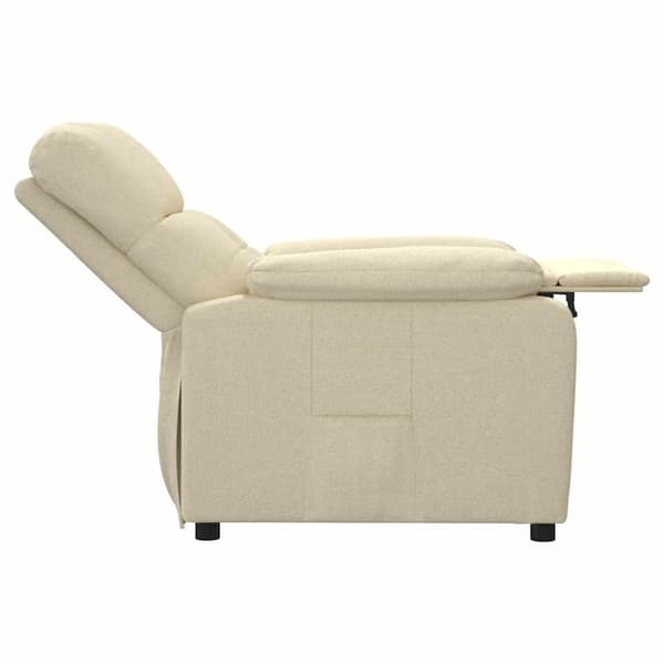 Reclinerfåtölj gräddvit tyg