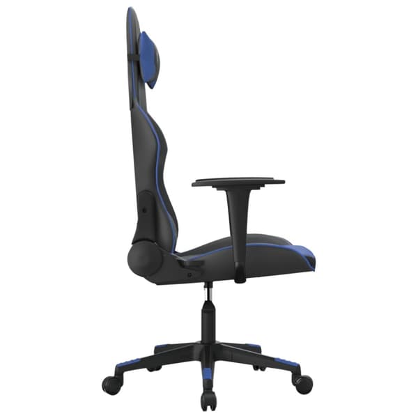 Gamingstol svart och blå konstläder
