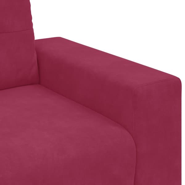 Soffstol vinröd 100x78x80 cm sammet