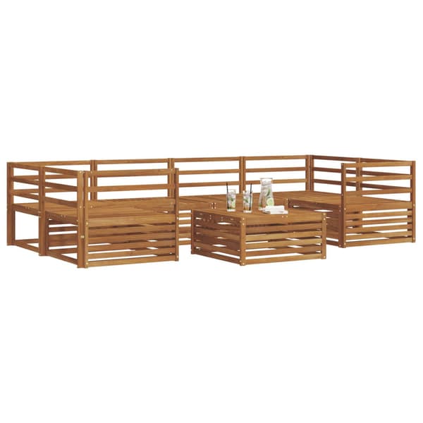 Utomhussoffset 7 pcs Naturfärg