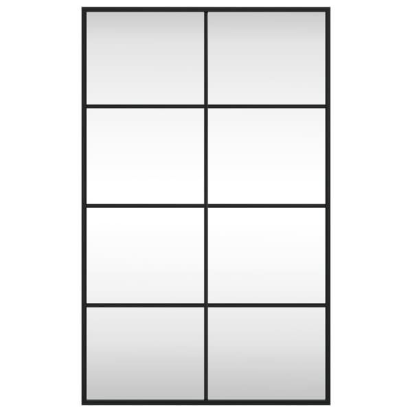 Väggspegel svart 50x80 cm rektangulär järn