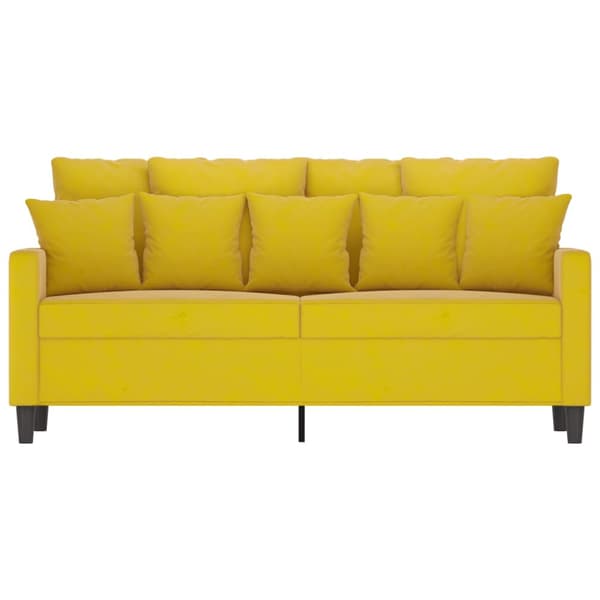 2-sitssoffa gul 140 cm sammet