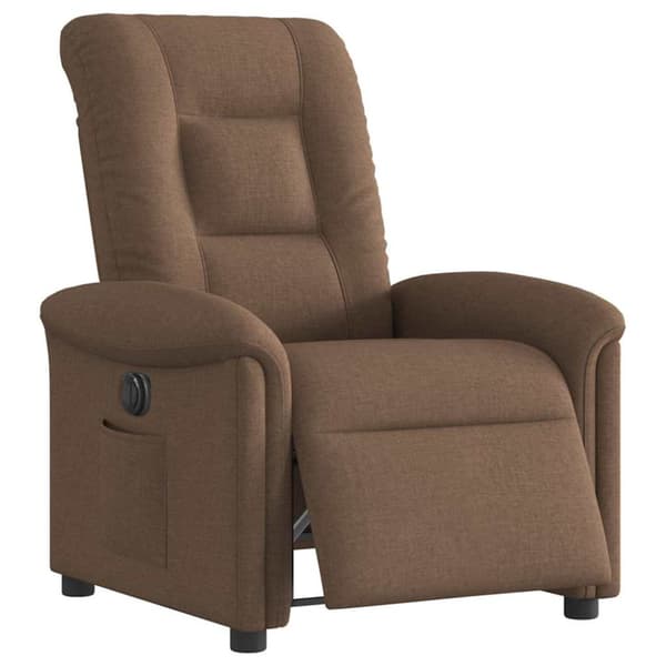 Elektrisk reclinerfåtölj Brun tyg