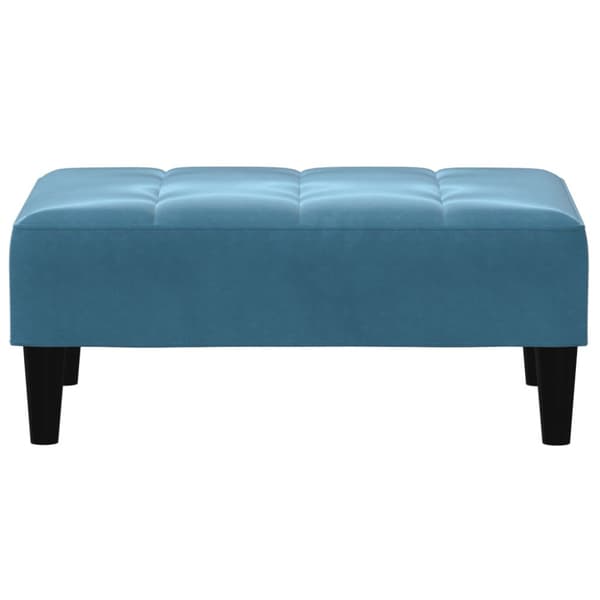 Fotpall Blå 77x55x31 cm sammet