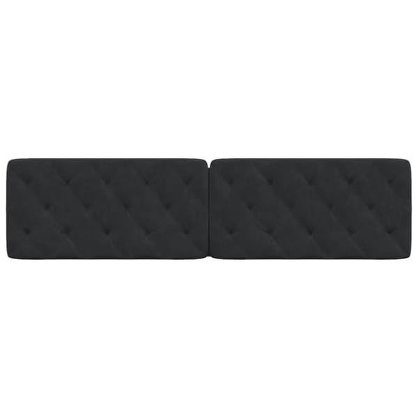 Headboard Cushion Black 200 cm Velvet