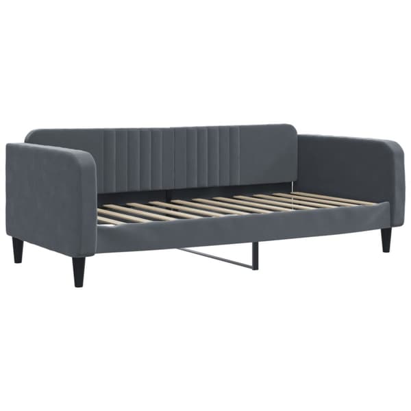 Dagbädd mörkgrå 90x200 cm sammet