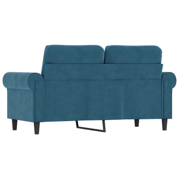 2-sitssoffa blå 120 cm sammet