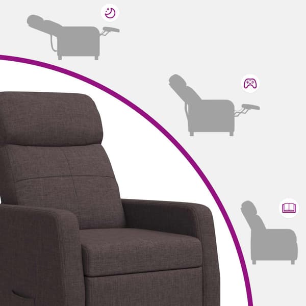 Recliner Mörkbrun Tyg