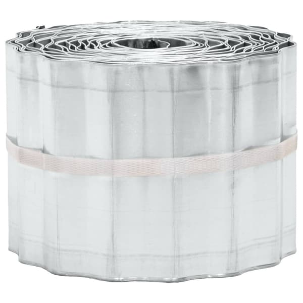 vidaxl Kant för gräsmatta 10 m x 10 cm Galvaniserat stål Silver