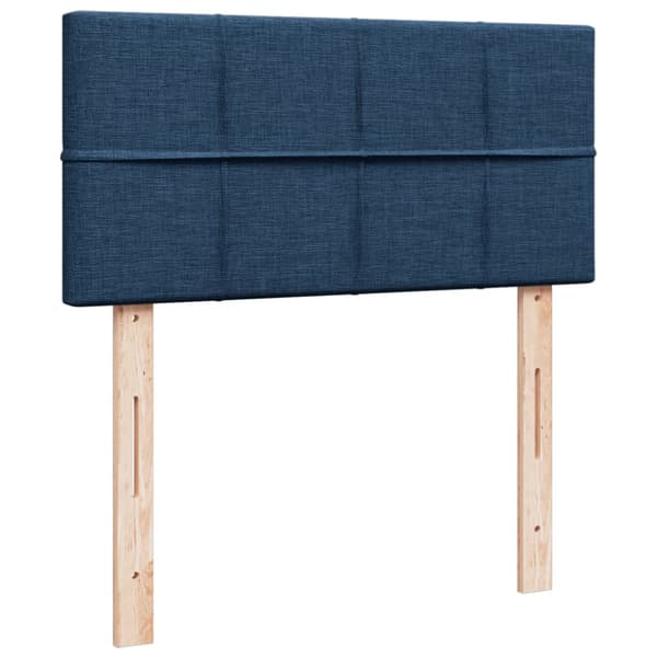 Ramsäng med madrass blå 100x200 cm tyg