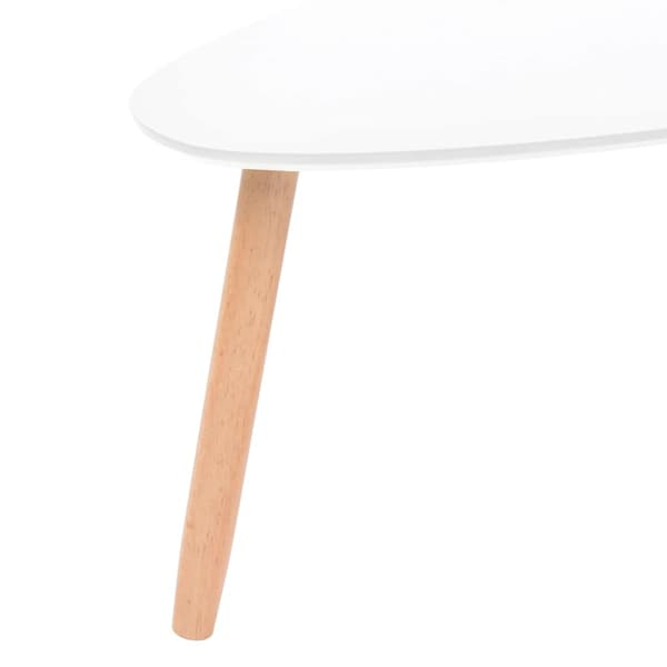 Soffbord 2 st massiv furu vit