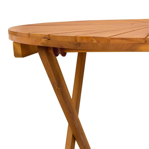 Hopfällbart trädgårdsbord Naturlig Ø90 x 75 cm