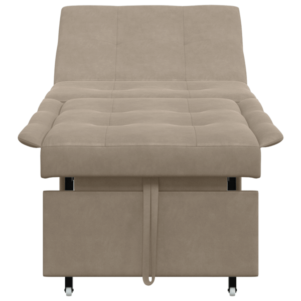 Pull Out Sofa Bed Taupe 194 x 67 x 82 cm Mikrofiber