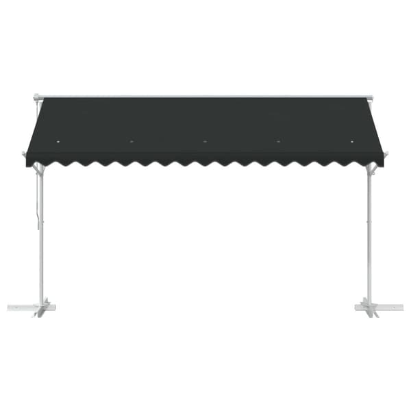 Fristående markis Antracit 4 × 3 m Polyester