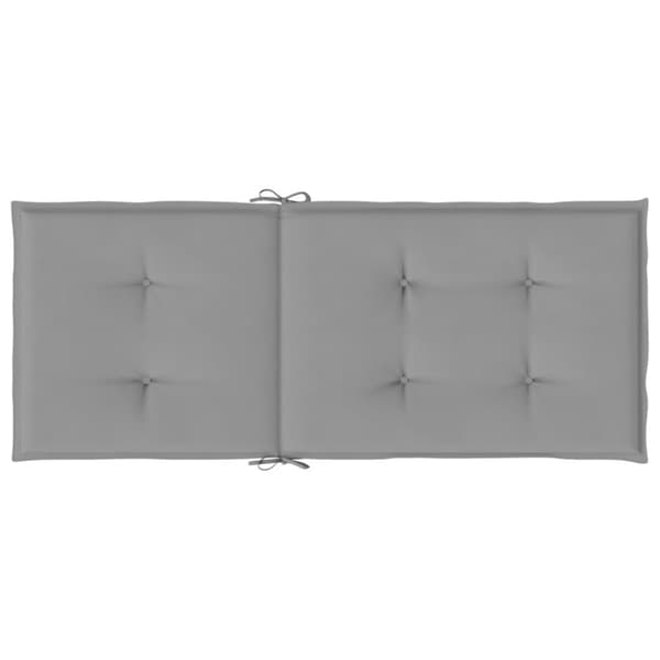 Stolsdynor 2 st grå 120x50x3 cm tyg