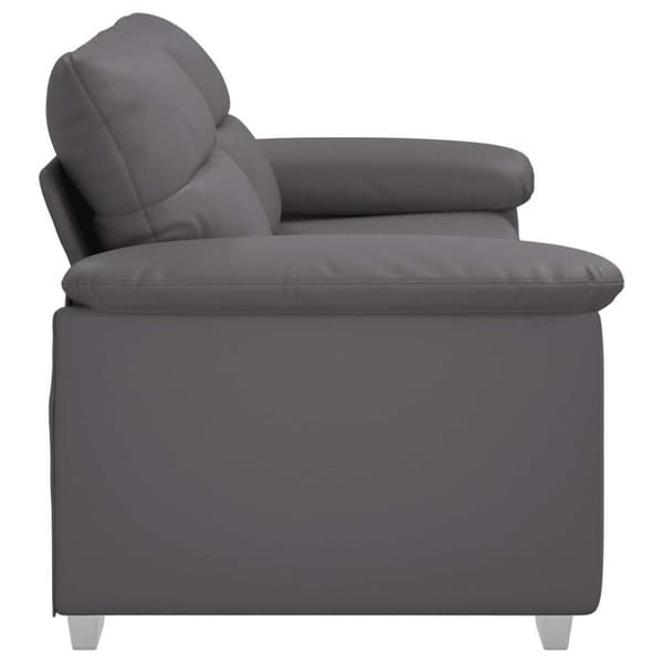 2-sitssoffa grå 180x81x84 cm konstläder