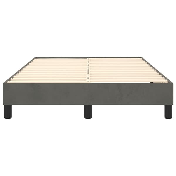 Boxspring-sängram mörkgrå 120x200 cm sammet