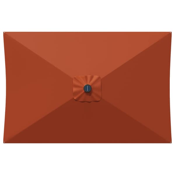 Trädgårdsparasol 200 x 300 cm Polyester Rektangulär Terracotta