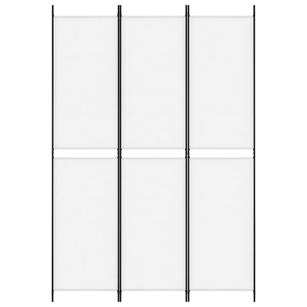 Rumsavdelare 3 paneler vit 150x220 cm tyg