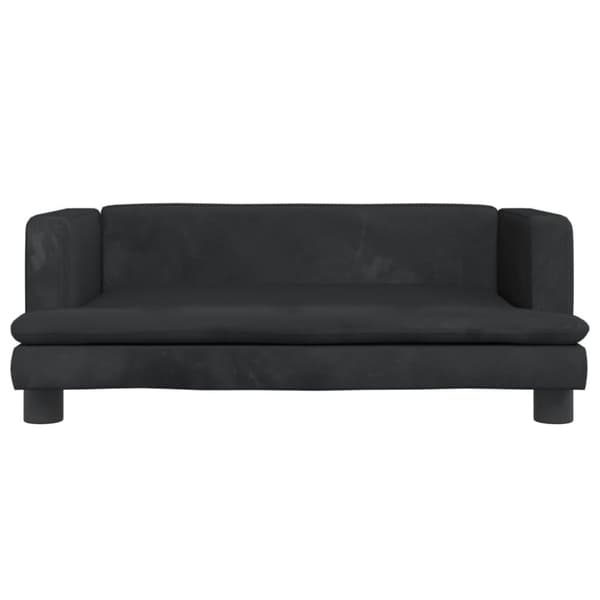 Hundbädd svart 80x45x30 cm sammet