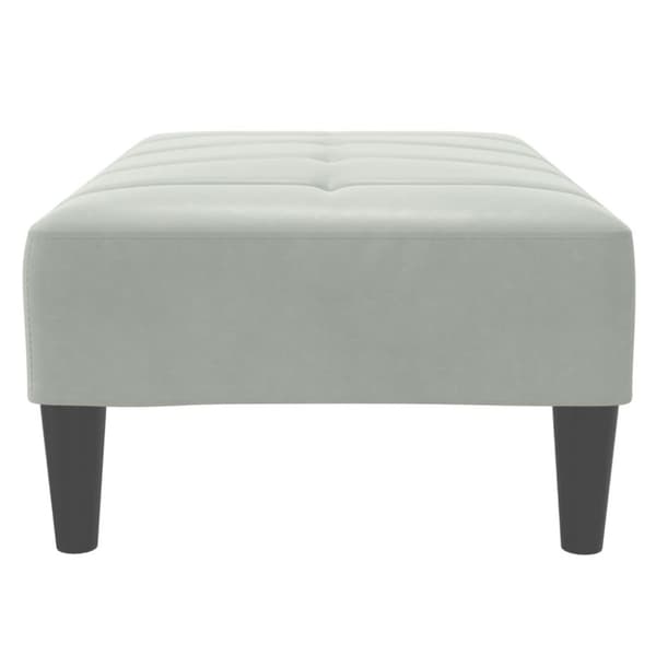Fotpall Ljusgrå 77x55x31 cm sammet