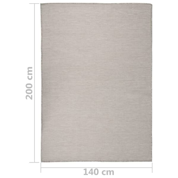 Utomhusmatta plattvävd 140x200 cm ljusgrå