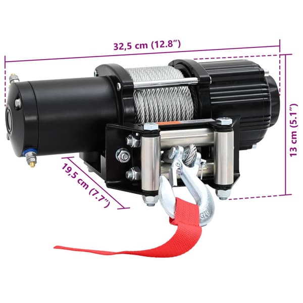 Elektrisk vinsch PVC Svart