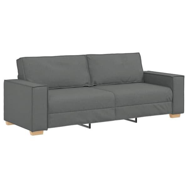 3-sitssoffa mörkgrå 220x78x84 cm tyg