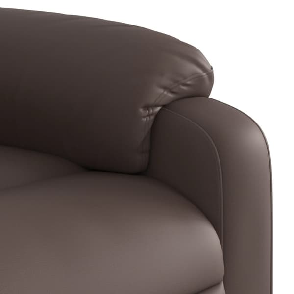 Massagefåtölj brun konstläder