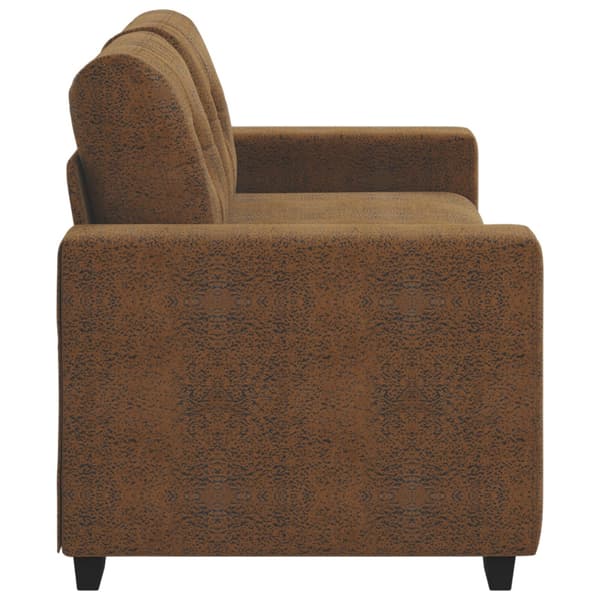 Tvåsitssoffa Brun 180 cm Faux Mockaläder